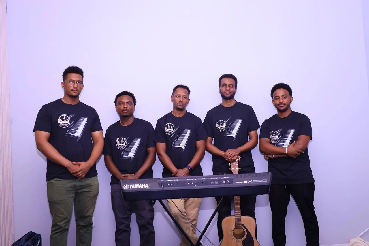 The Misgana team in the studio where lessons happen
